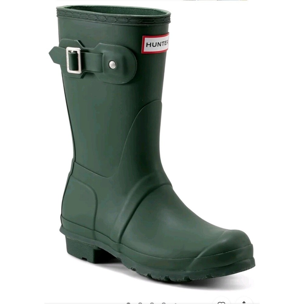 WOMENS US 7 Hunter Original Short Women's Rain Boots Hunter Green Outdoor Casual